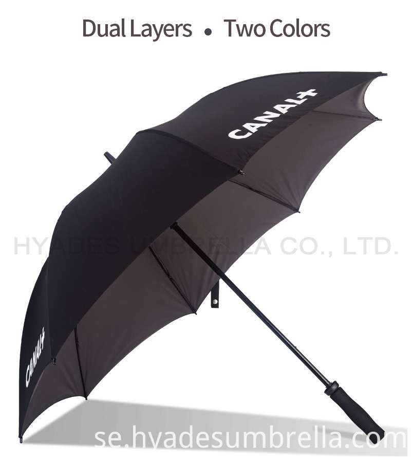Tvåfärgade dubbellagret paraply Two Colors Dual Layer Straight Umbrella